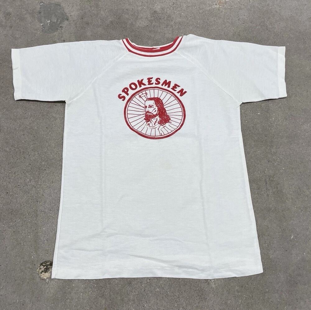 Vintage 70s Spokesmen Jesus Bible Religious Glory Raglan T Shirt Size Small